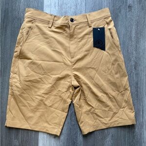 Classic Tan Men's Flat Front Shorts